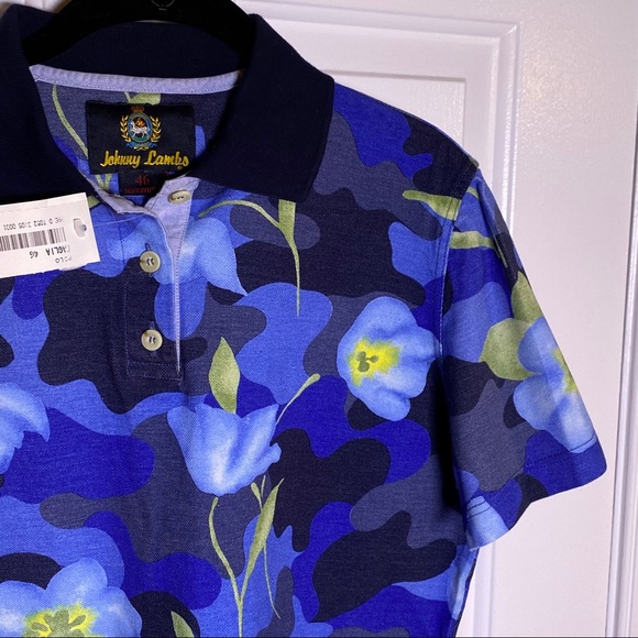 NWT Johnny Lambs Floral Camo Polo - Picture 4 of 7